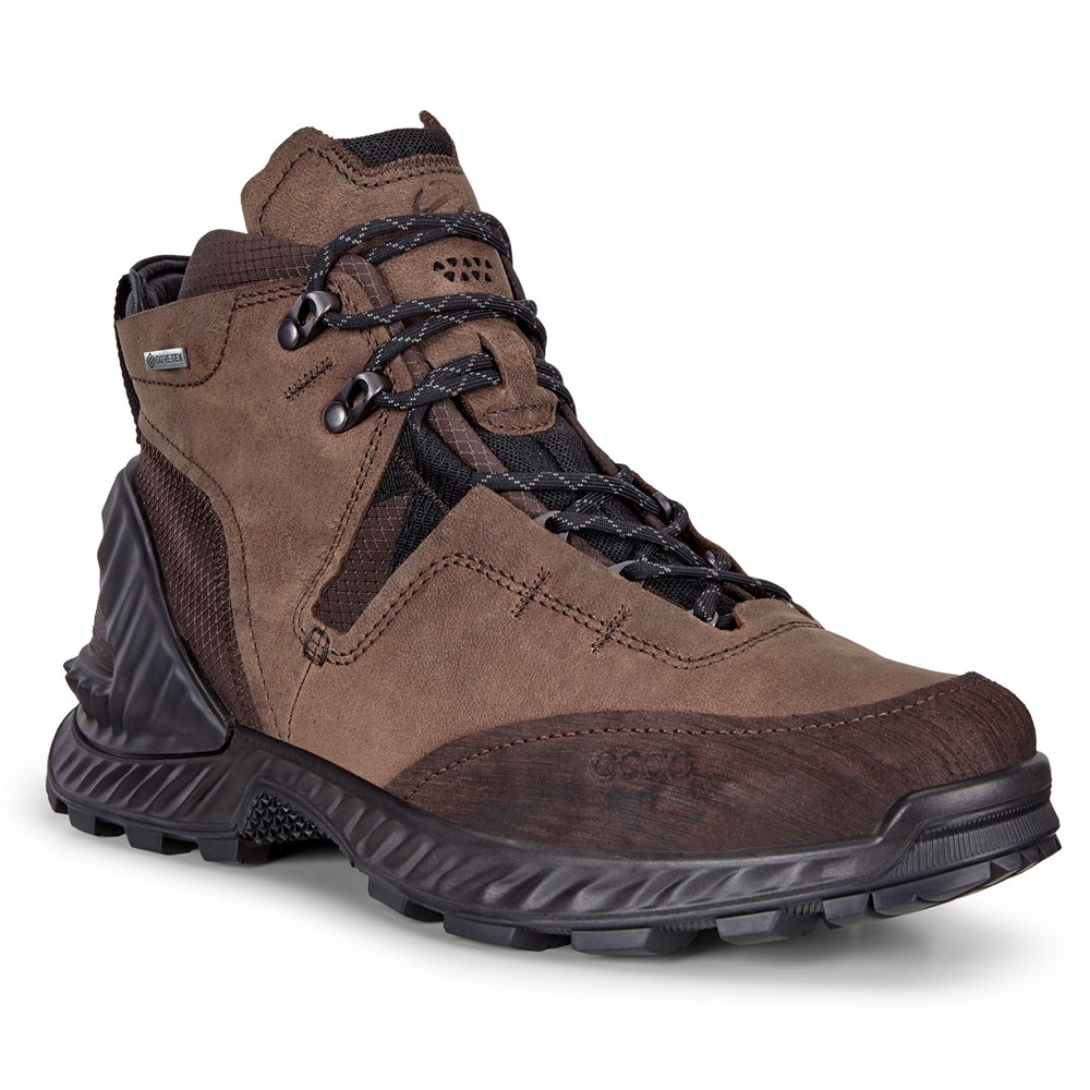 Tenis De Montaña Hombre - ECCO Exohike Mid Gtx - Marrom - AHE290478